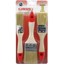 Kit 3 Trincha Pincel Multiuso Pintura Tinta Látex Acrílica