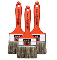 Kit 3 Trincha Pincel Para Pintura Atlas Media 395 3 Polegadas Gris Pintor Parede Tinta Acrílica Kit 3 Trincha Pincel Para Pintura Atlas Media 395 3 Polegadas Gris Pintor Parede Tinta Acrílica