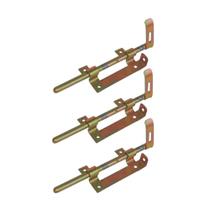 Kit 3 Trinco Ferrolho Portão Porteira De Aço Bicromado 260Mm.