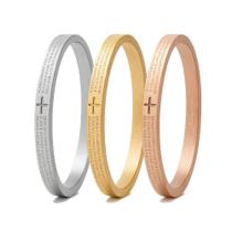 Kit 3 Trio Pulseira Bracelete Pai Nosso 4mm Aço Inox