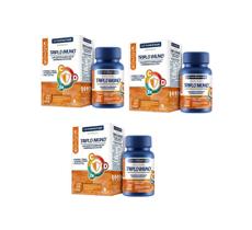 Kit 3 Triplo Imuno Vitamina C + D + Zinco Com 30 Comprimidos