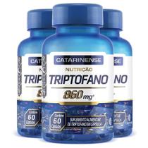 Kit 3 Triptofano 860mg Catarinense 60 Cápsulas