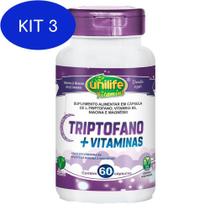 Kit 3 Triptofano Com Vitaminas - 60 Cápsulas - Unilife