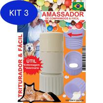 Kit 3 Triturador / Amassador De Comprimidos