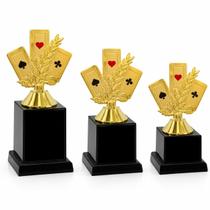 Kit 3 troféus de truco tranca cacheta trucada Kit 3 troféus de truco tranca cacheta trucada