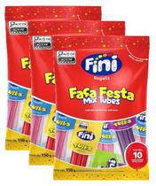 kit 3 Tubes Fini Faça Festa Mix com 10 pacotes de 15g cada