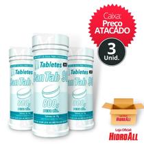 Kit 3 Tubetes Cloro Para Água Consumo Humano San tab 90 Hidroall 800g