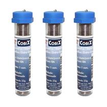 Kit 3 Tubinhos de Solda em Fio 63x37 Estanho e Chumbo SN/PB 1,0mm Cobix Kit 3 Tubinhos de Solda em Fio 63x37 Estanho e Chumbo SN/PB 1,0mm Cobix