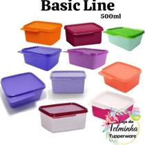 Kit 3 Tupper Basic Line 500ML cores vareadas