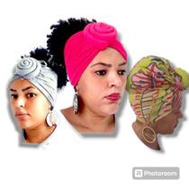 Kit 3 turbante flor 2 em 1 preço baixo