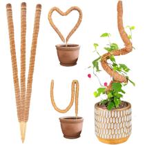 Kit 3 Tutor de Planta de Fibra De Coco Estaca Flexível 100cm