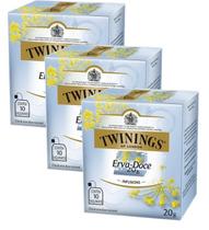 kit 3 TWININGS OF LONDON SABOR ERVA DOCE 20G - 10 SAQUINHOS