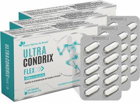 Kit 3 Ultra Condrix - Msm, Curcum@, Vit K2, Colágeno Tipo II e Ácido Hialurônico 60 caps de 600mg