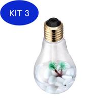 Kit 3 Umidificador De Ar Difusor Aromas Ultrassonico Lampada