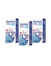 Kit 3 Un Abcalcium Airela Vitamina B12 Vitamina D Cálcio Sabor Morango 240ml Suplemento Alimentar Líquido