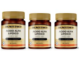 Kit 3 Un - Acido Alfa Lipoico 600Mg 60 Caps - Dr. Botanico