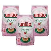 Kit 3 Un. Açucar Refinado De Confeiteiro Glaçucar União 500g