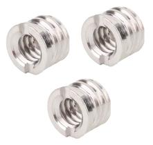 Kit 3 Un Adaptador Parafuso Rosca 1/4 3/8 P/ Tripé Câmera