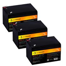 Kit 3 Un Baterias Seladas 12V 12ah GetPower - Vrla (AGM)