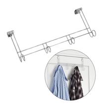 Kit 3 Un Cabide de Porta 4 Gancho Cromado Encaixe Fácil Organizador Casa