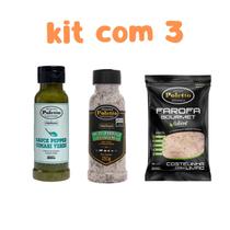 Kit 3 un Comari Sal Ervas Farofa Costelinha com Limão