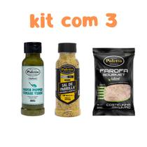 Kit 3 un Comari Sal Mostarda Farofa Costelinha com Limão