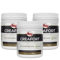 Kit 3 Un Creafort Creatina 100% Creapure 300g Vitafor