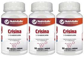 Kit 3 Un - Crisina 800Mg 60 Cápsulas Nutrivitalle Kit 3 Un - Crisina 800Mg 60 Cápsulas Nutrivitalle