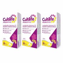 Kit 3 Un Cultilife Probiótico Lactobacillus Airela 10 Cápsulas Kit 3 Un Cultilife Probiótico Lactobacillus Airela 10 Cápsulas