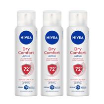 Kit 3 un Desod Aero Nivea Feminino Dry Confort 150ml