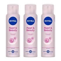 Kit 3 un Desod Aero Nívea Feminino Pearl E Beauty 150ml