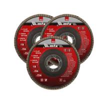 Kit 3 Un - Disco flap G100 115X22MM - Mtx 4370 Kit 3 Un - Disco flap G100 115X22MM - Mtx 4370