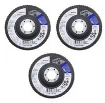Kit 3 Un - Disco Flap Std For Metal F A 115mm GR40 - Bosch 8947