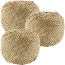 Kit 3 Un Fio Cordão Barbante Rami 2mm Rolo 200g Sisal Aprox 180mts Para Artesanatos Convite Amarração