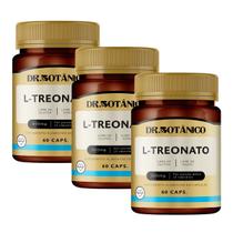 Kit 3 un - l treonato 500mg 60 capsulas dr botanico