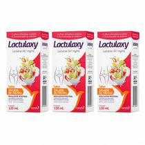 Kit 3 Un Lactulaxy Lactulose Sabor Frutas Suplemento Alimentar Airela 120ml