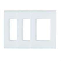Kit 3 Un - Placa 4X2 3P Juntos Liz Branca - Tramontina-1355 Kit 3 Un - Placa 4X2 3P Juntos Liz Branca - Tramontina-1355