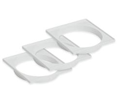 Kit 3 Un Porta Grelha Quadrada Branco 100Mm Tigre