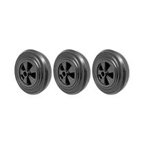 Kit 3 un roda container plástico 8 pol200kg p rodízio