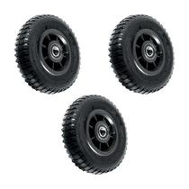 Kit 3 un roda pneum ajax 2.50-4 4l plástico rol 20mm 3/4