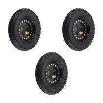 Kit 3 un roda pneum. ajax 3.25-8 - 2l - furo pass. 1"