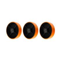 Kit 3 un roda poliuretano moldado 82pu 8 pol 400kg p rodízio Kit 3 un roda poliuretano moldado 82pu 8 pol 400kg p rodízio