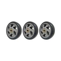 Kit 3 un roda pvc cinza 5 pol 110kg p/ rodízio