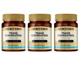 Kit 3 Un - Trans Resveratrol 600Mg 60 Capsulas Dr. Botanico