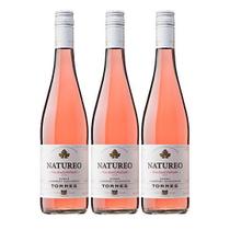 Kit 3 Un Vinho Sem Álcool Rosé Natureo 750Ml Espanha