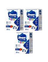 Kit 3 Un Zinqua Bio Kids Zinco Suplemento Alimentar Airela 100 ml