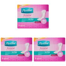 Kit 3 Und Absorvente Plenitud Femme Ultra Controle Odores 8 Und - Intimus