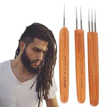 Kit 3 Und Agulhas Crochet Para Dreadlocks Cabo De Madeira Kit 3 Und Agulhas Crochet Para Dreadlocks Cabo De Madeira