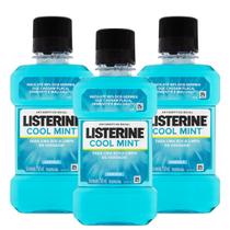 Kit 3 und Antisséptico Bucal Listerine Cool Mint 250ml