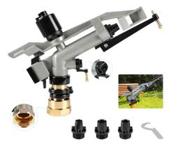 Kit 3 Und Aspersor Canhão Premio Agricola Irrigador Metálico